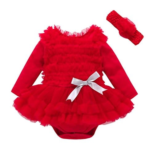 Adorable vestido de bebé al estilo de Minnie ideal para la Navidad