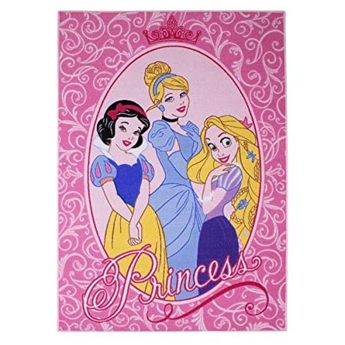 Alfombra rosa Trío de princesas 95 x 133 cm 2 cm de espesor, fabricación europea