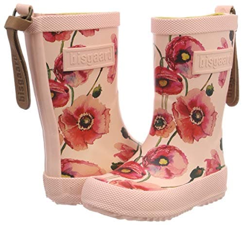 Botas de lluvia con estampado de amapola rosa para la chica Bisgaard