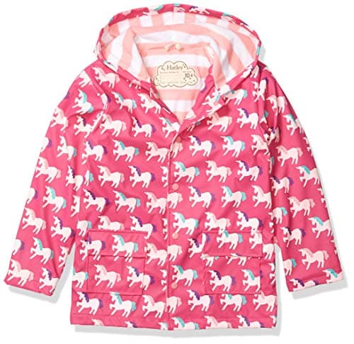 Chaqueta rosa impermeable con unicornios para la chica Hatley