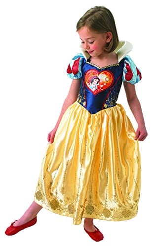 Vestido de satén de Blancanieves con dorado