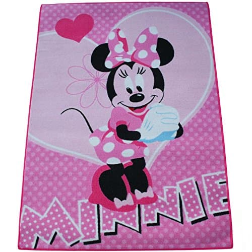 La alfombra rosa de Minnie con puntos 95x133cm