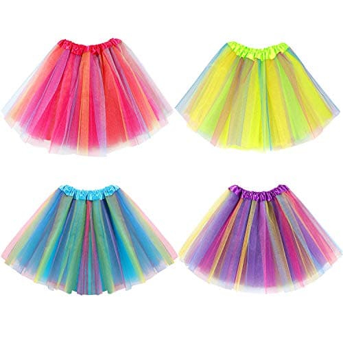 Tutú de ballet arco iris para niña