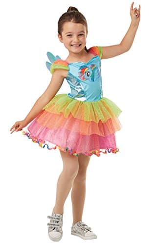 Vestido de pony con tutú arco iris