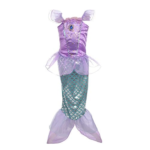 Vestido de sirena, morado y verde, Los ángeles Lito
