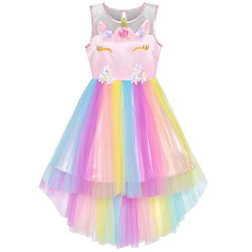 Vestido princesa unicornio multicolor