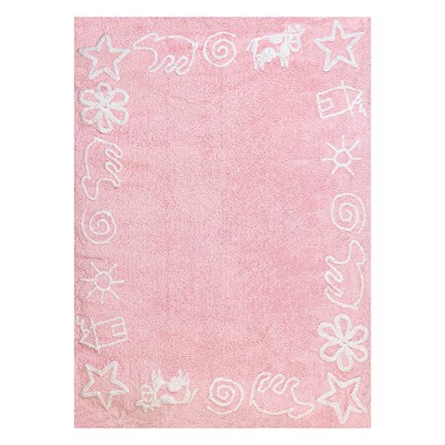 Alfombra de algodón rosa de Lilipouce