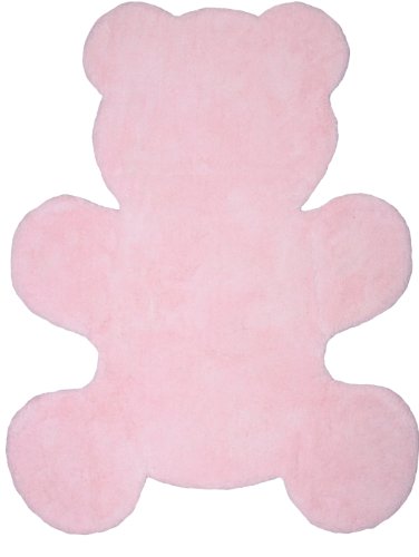 Alfombra de algodón rosa de osito de peluche