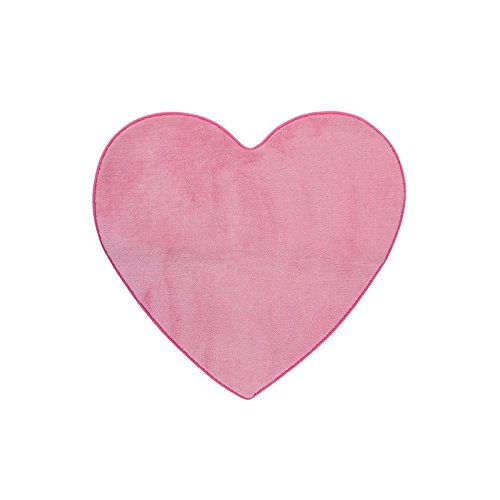 Alfombra rosa en forma de corazón para una habitación de chicas