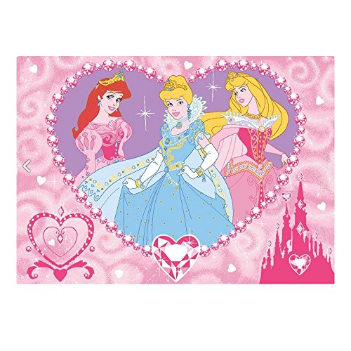 Alfombra rosa princesa para el cuarto de las niñas 133 x 90 cm