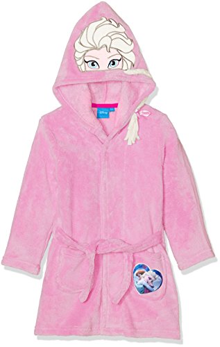 Bata de baño Elsa de Frozen Snow Queen con capucha y trenza rosa de 3 a 8 años