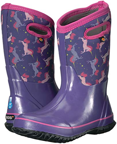Bogs Clásica lluvia de unicornio púrpura y botas de nieve
