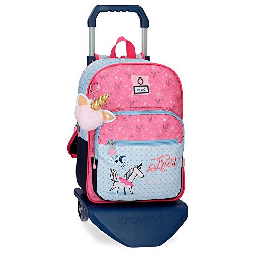 Bolsa escolar rodante de unicornio