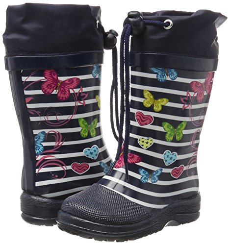 Botas de lluvia multicolores para niñas con mariposas