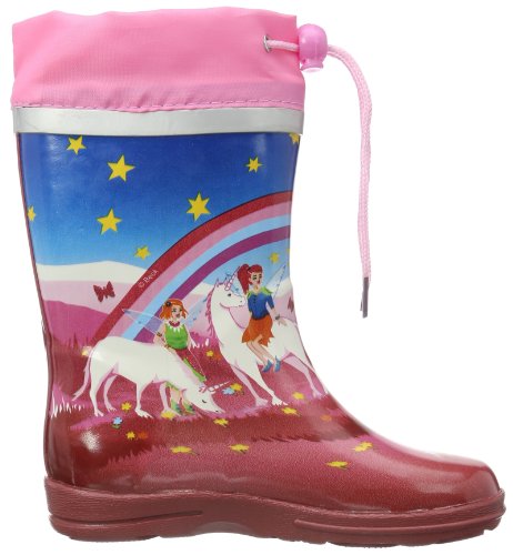 Botas de lluvia rosas con unicornios y hadas para chica con cordón Beck Wonderland