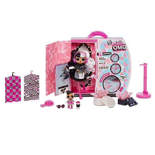 Caja sorpresa caja coleccionable O.M.G. Winter Disco modelo exclusivo de muñeca O.M.G. Winter Disco con mini muñeca LOL con 25 sorpresas