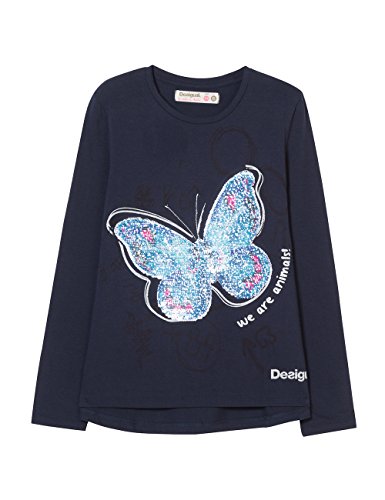 Camiseta de diseño para chica con mariposas de lentejuelas