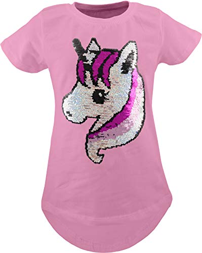 Camiseta mágica de niña con lentejuelas reversibles Unicornio
