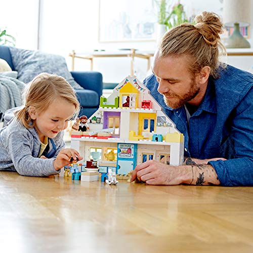 Casa de muñecas Lego Duplo, 3 en 1, con familia: en versión de casa contemporánea, conjunto de edificios
