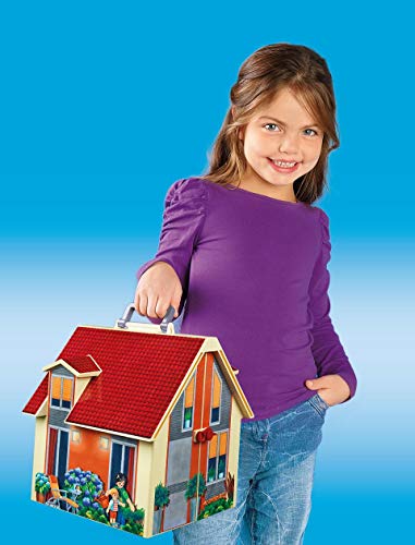 Casa de muñecas transportable de Playmobil con la familia
