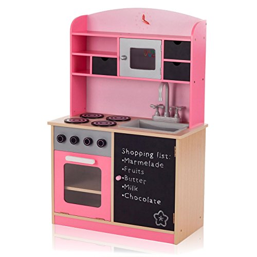 Cocina de madera para chicas con un aspecto moderno y femenino con pizarra Baby Vivo