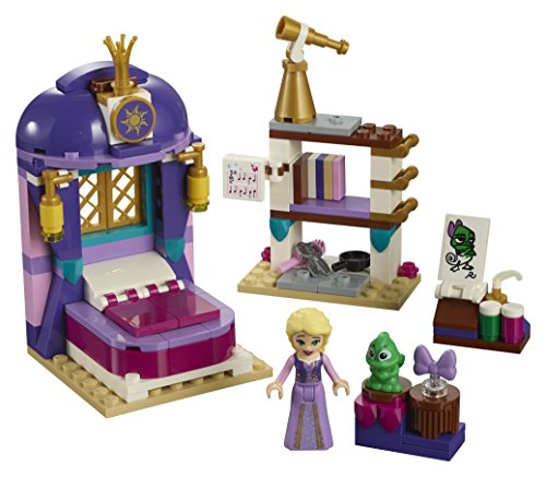 El dormitorio del castillo de Rapunzel en Lego