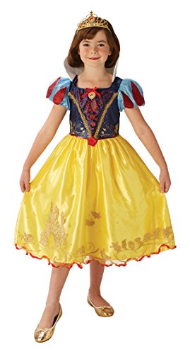El vestido de Blancanieves con satén y enagua dorada, oficial de Disney