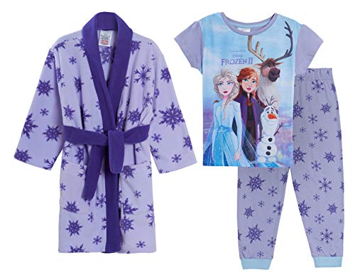 Elsa vestido púrpura y pijama para las niñas para las noches congeladas para compartir de 1 a 5 años de edad