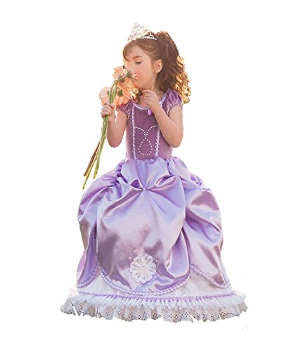 Genuino vestido púrpura de princesa  para niñas
