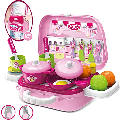 Juego de cocina portátil para chicas