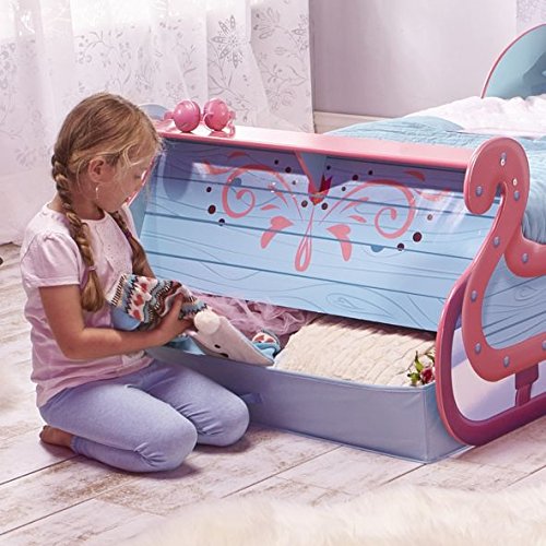 La cama de trineo de la princesa Elsa y Anna para la chica de color púrpura