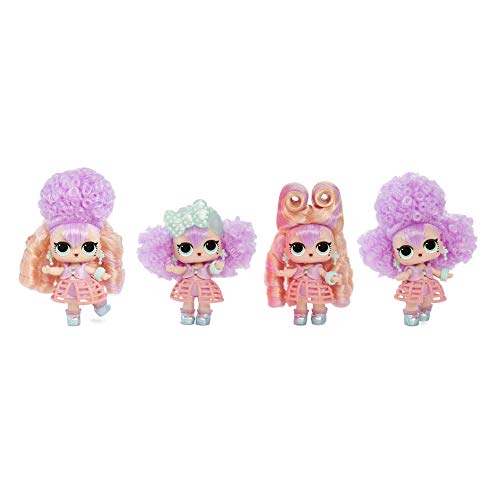 Mini muñeca mágica de pelo rosa Hairvibes para crear nuevos peinados 