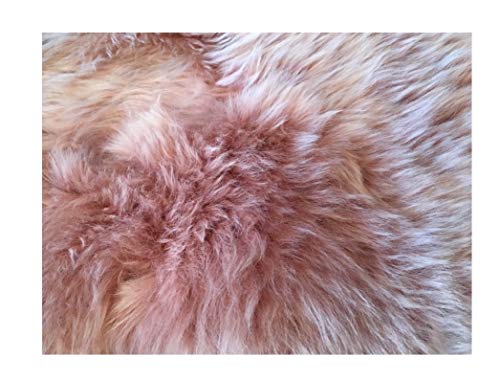 Textura de alfombra de piel de cordero rosa de Lanabest