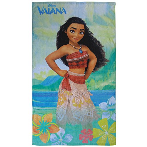 Toalla de playa Vaiana Aloha, 100% algodón para la niña.