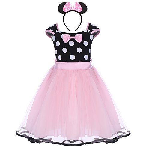 Vestido de tutú largo original de Princesa Minnie en rosa y negro