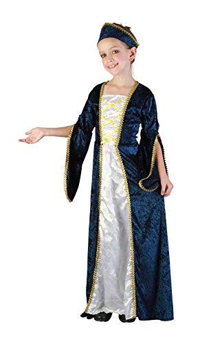 La princesa medieval se viste de azul para el festival medieval