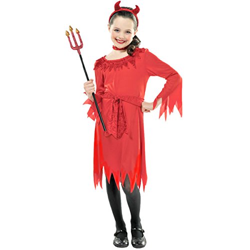 Vestido rojo de diablesa, disfraz de chica de fiesta de Halloween