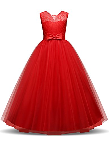 Vestido rojo de princesa hinchado