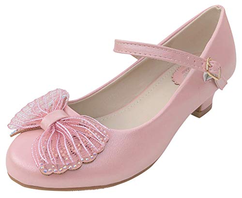 Zapatos flamencos para niña en rosa pastel con lazo de La Señorita