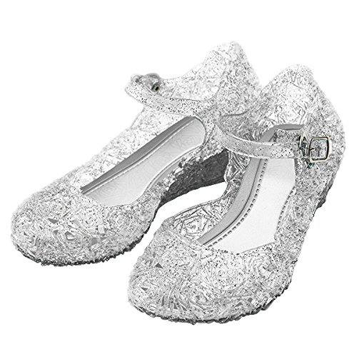 Zapatos de princesa de plata para niña
